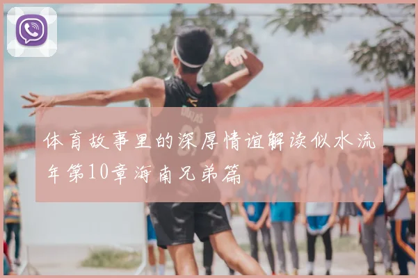 体育故事里的深厚情谊解读似水流年第10章海南兄弟篇